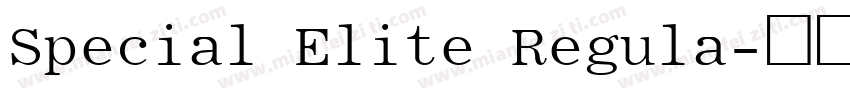 Special Elite Regula字体转换